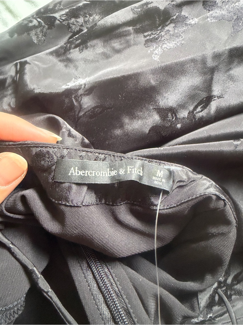 NWT Abercrombie & Fitch The A&F Julia Slip Satin Jacquard Maxi Dress Medium - Picture 3 of 4